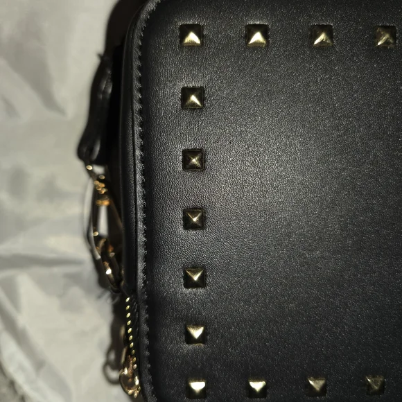 Valentino Black Crossbody with Gold Accents - Picture 8 of 9